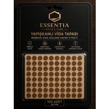 ESBH Yapışkanlı Vida Tapası Zeytin – Mobilya Vida Gizleme Kapak Etiketi (100 Adet)