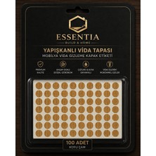 ESBH Yapışkanlı Vida Tapası Koyu Çam  – Mobilya Vida Gizleme Kapak Etiketi (100 Adet)