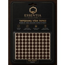 ESBH Yapışkanlı Vida Tapası Maun – Mobilya Vida Gizleme Kapak Etiketi (100 Adet)