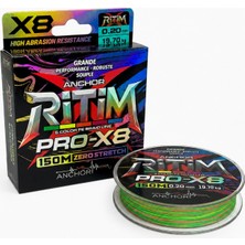 Asyaink Ip Örgü Misina - 8 Kat - Anchor Ritim X8 - 150MT - Ebruli - 0.20MM