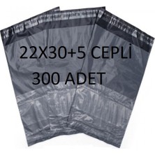 Baskısız Gri Renk 22X30+5 Poşeti 300 Adet Dayanıklı Cepli Kargo Poşeti Cac Plastik
