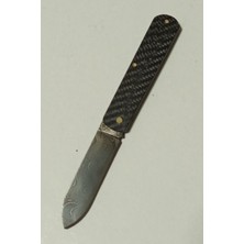 Depo Trend Depotrend Özel Üretim Damascus Çelik Karbon Fiber Kabzeli Katlanır Çakı (17 Cm)