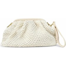 PaminBags Aksesuar Örme Kumaşlı Burslu Zincirli Çanta PMN0031