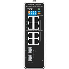 Ruijie Reyee RG-NIS2100-8GT2SFP-HP 8 Port Gigabit+ 2xgb Sfp Uplink 240W Poe Cloud Yonetilebilir Endustriyel Switch