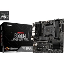 Msi B550M Pro-Vdh Wifi Ddr4 4400MHZ 1xvga 1xhdmi 1xdp 2xm.2 USB 3.2 Matx Am4 (Amd 5000 ve 3000 Serisi Işlemci Uyumlu)