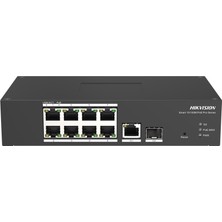 Hikvision DS-3T1310P-SI/HS 8 Port 10/100+1 Port RJ45/1 Port Sfp Uplink Yönetilebilir 120W Poe Endüstriyel Switch
