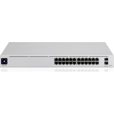 Ubiquiti Usw-Pro-24-Poe Gigabit 24 Port Gigabit + 2X10GB Sfp Uplink 400W Poe Yönetilebilir Rackmount Switch