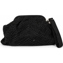 PaminBags Aksesuar Örme Kumaşlı Burslu Zincirli Çanta PMN0031