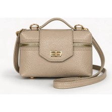 PaminBags Aksesuar Kapaklı Kilitli Mini Silindir Çanta PMN0023