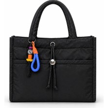 PaminBags Aksesuar Saten Ithal Charmlı Kare Çanta PMN0054