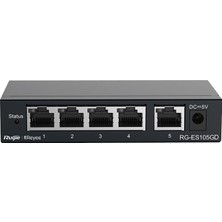 Ruijie Reyee RG-ES105GD 5 Port Gigabit Tak Calistir Metal Kasa Switch