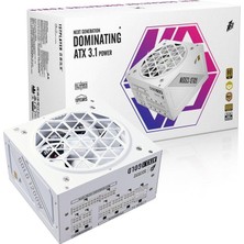 1st Player Ngdp 1200W 80+ Gold Atx3.1/pcle 5.1 Japon Kapasitör Full Modüler Apfc 10 Yil G. Beyaz