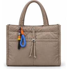 PaminBags Aksesuar Saten Ithal Charmlı Kare Çanta PMN0054