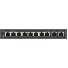 Ruijie Reyee RG-ES110D-P 8 Port 10/100 + 2x Gigabit RJ45 Uplink Metal Kasa 110W Poe Switch