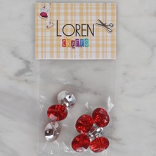 Hsc Bilişim Crafts Kırmızı 8 Li Düğme - 240