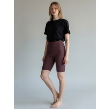 Caprix Activewear Kadın Skinny Fit Bordo Tayt