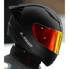 Ls2 Rapıd 2 Race Mat Siyah Kapalı Motosiklet Kaskı Kırmızı Camlı