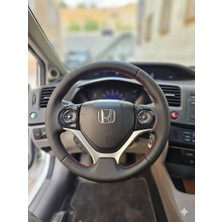 Stilix Garage Honda Civic Fb7 Araca Özel Direksiyon Kılıfı Nokta Karbon Kırmızı Ip
