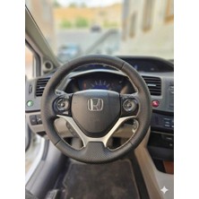 Stilix Garage Honda Civic Fb7 Araca Özel Direksiyon Kılıfı Nokta Karbon Krem Ip