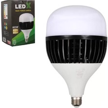 Zemira Ledx AL-TH80 Akım Korumalı 80 Watt 7200 Lümen E27 Beyaz Maxi Kristal Torch LED Ampul