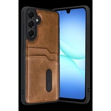 Elma Shop Samsung Galaxy A57 5g Sara Kartvizitli Deri Kılıf - Taba
