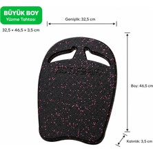 Actifoam Yüzme Tahtası Kickboard Büyük Siyah-Pembe Renkli EPP Malzemeden Üretilmiş Antrenman İçin Uygun