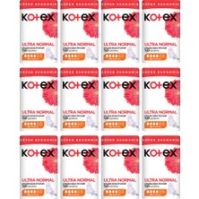 Kotex Koçex Ultra Normal Hijyenik Ped 24'lü x 12 Paket Gün Boyu Konfor ve Sızıntı Önleyici Teknoloji