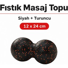 Actifoam Peanut Lacrosse Massage Ball Fıstık Masaj Topu Siyah + Turuncu Orta Sert