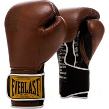 Kahverengi Everlast 1910 Classic Boks Eldiveni Deri Malzeme ile Sparring ve Antrenman İçin Uygun