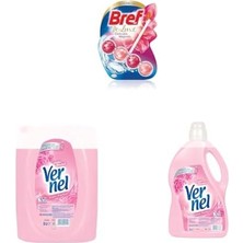 Tech Butiq Wc Deluxe Manolya Premium Klozet Temizleme Topları (1 x 1 Adet) + Vernel Gülün Büyüsü Çamaşır Yumuşatıcısı, 5l + Vernel Gülün Büyüsü Kalıcı Parfüm 30 Yıkama Çamaşır Yumuşatıcısı (1 x 3000 Ml)