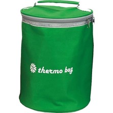 Thermobag Yeşil Termal Çanta Unisex 8 Litre Kapasiteli Kolay Taşınabilir Silindir Şekilli