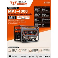 Megasan Power Benzinli Jeneratör MPJ-4000