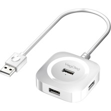 VegGieg 4 Portlu USB 2.0 Çoklayıcı Hub Beyaz