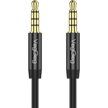 Veggieg 3.5mm Jack Trrs Hi-Fi Aux Mikrofon ve Ses Kablosu 1 Metre