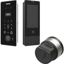 Desi Quic Vision V002 Yüz Tanıma - Şifre - Avuç Izi - Kart - Canlı Görüşme ve Utopic Rx Akıllı Kilit Set (Canlı Görüşme - Dürbüne Montaj - Iç Ekran)