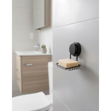 Okyanus Home Siyah Kuru Sabunluk Sihirli Yapışkan Malzeme ile Suya Dayanıklı ve Şık Tasarım