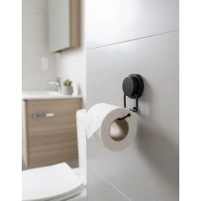 Okyanus Home Siyah Sihirli Yapışkan Wc Kağıtlık Suya Dayanıklı ve Şık Tasarımlı