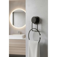 Okyanus Home Magic Fix Siyah Yuvarlak Havluluk Sihirli Yapışkan Malzeme ile Suya Dayanıklı ve Şık Tasarım