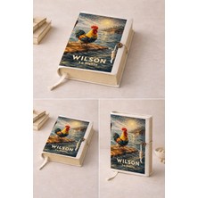Renkli İzler Atölyesi Kitap Kılıfı (Sel Savaşcısı Wilson-Wilson Lo Siento Horoz Tasarımı)