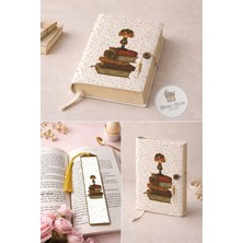 Renkli İzler Atölyesi Kitap Kılıfı ve Metal Kitap Ayracı Seti (Mistik Büyücü)