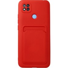 Ulora Xiaomi Redmi 9c Kılıf Kelvin Kartvizitli Silikon - Kırmızı