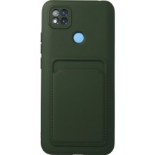 Ulora Xiaomi Redmi 9c Kılıf Kelvin Kartvizitli Silikon - Koyu Yeşil