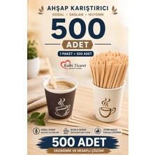Kalbi Ticaret Ahşap Karıştırıcı 500'lü Çay Kahve Karıştırma Çubuğu Tahta Karıştırıcı Tahta Kaşık