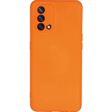 Ulora Oppo A74 4g Kılıf Nano Içi Kadife Silikon - Turuncu