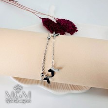 Ulora Rodyum Çelik Bileklikler 16+5 cm Uzatma Payı - KBL0097