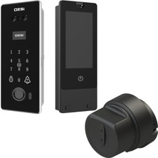 Desi Quic Vision V002 Yüz Tanıma - Şifre - Avuç Izi - Kart - Canlı Görüşme ve Utopic Rxe Akıllı Kilit Set (Canlı Görüşme - Dürbüne Montaj - Iç Ekran)