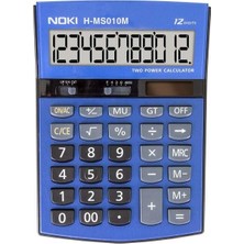 Noki 12 Haneli Masa Üstü Hesap Makinesi H-MS010 Mavi Ekran Tipi ile Kullanım Kolaylığı