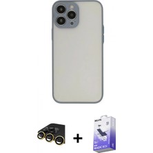Marsilyan™- iPhone 14 Pro Max Kılıf Ahenk Çizgi Serisi - Siyah Bilvis 5in1 5d Magic Hayalet Cam Ekran Koruyucu + Gold Raze Metal Kamera Lens