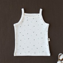 Mimu Baby %100 Pamuk Pointel Askılı Reçme Bebek Atlet - Yeşil Kalpli