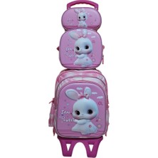 Unick Color Çekçekli Ilkokul Çantası Üçlü Set Sweet Bunny